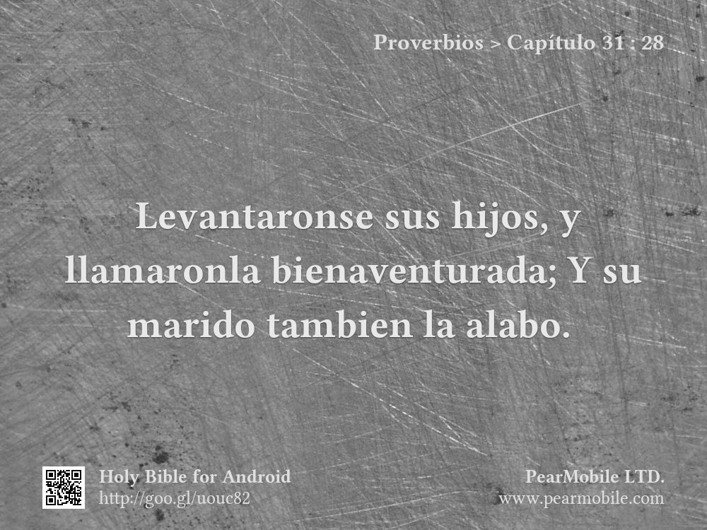 Proverbios, Capítulo 31:28